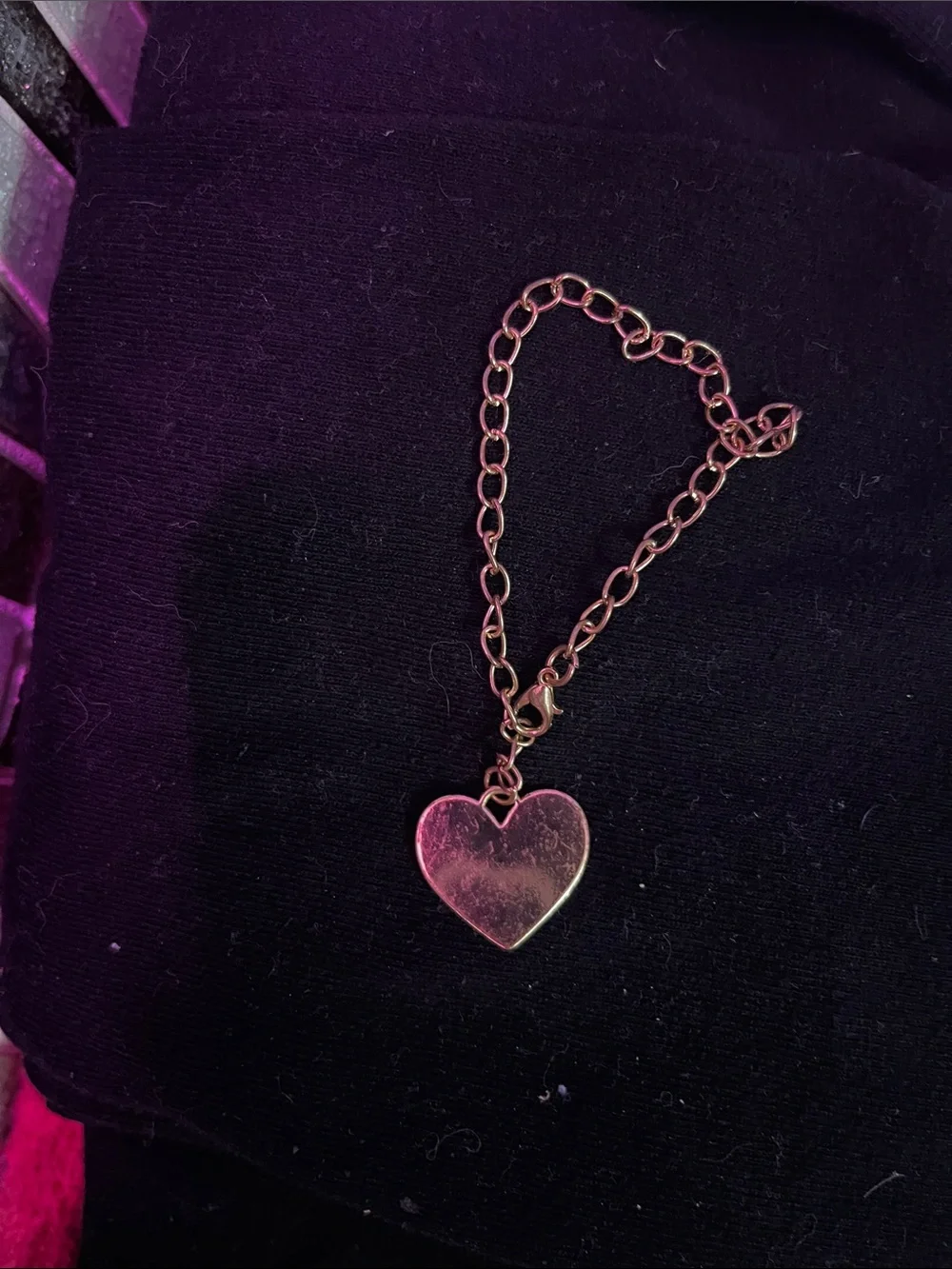 Juicy Couture Gold Heart Tag Chain Bracelet
